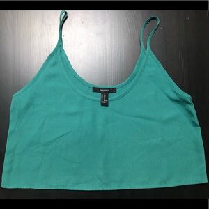 Forever 21 small, green crop tank